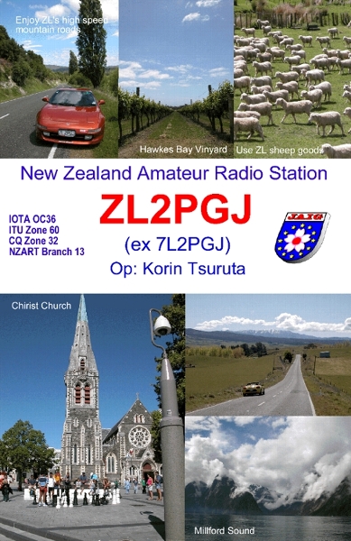 ZL2PGJ QSL card